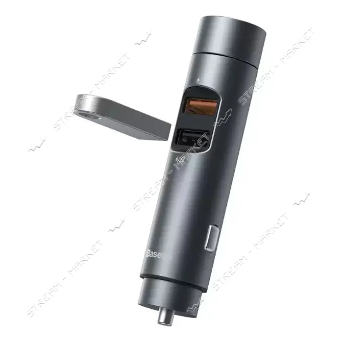 FM-трансмиттер Baseus Energy Column Car Wireless MP3 Charger PPS Quick Charger-English серый