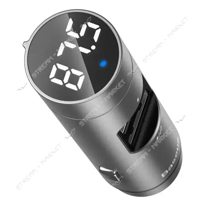FM-трансмиттер Baseus Energy Column  Wireless MP3 серый                                             