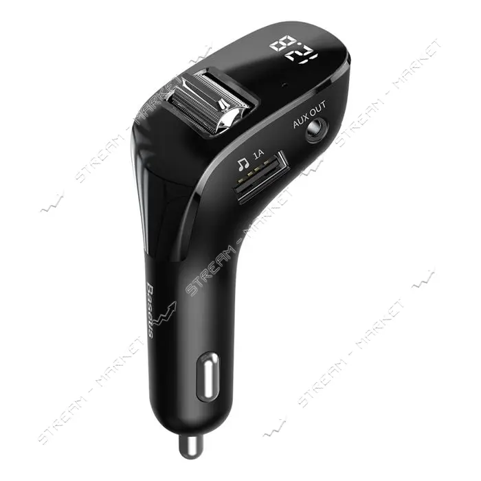 FM-трансмиттер Baseus Streamer F40 AUX wireless MP3 car charger черный                              