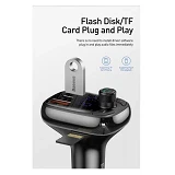 FM-трансмиттер Baseus T typed S-13 wireless MP3 car charger PPS Quick Charger-EU черный             