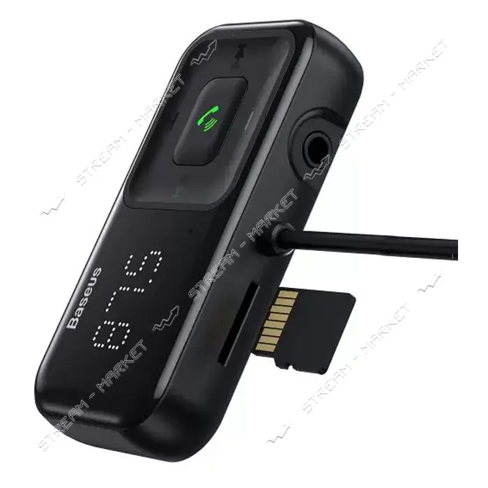 FM-трансмиттер Baseus T typed S-16 wireless MP3 car charger черный