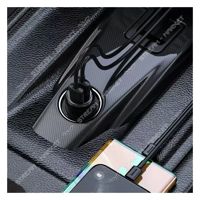 FM-трансмиттер Baseus T typed S-16 wireless MP3 car charger черный