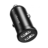 Автомобильное зарядное устройство Usams CC114 C20 2.4A 2USB черное                                  