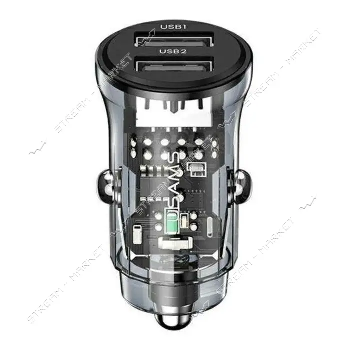 Автомобильное зарядное устройство Usams CC162 C31 15W 2USB черное
