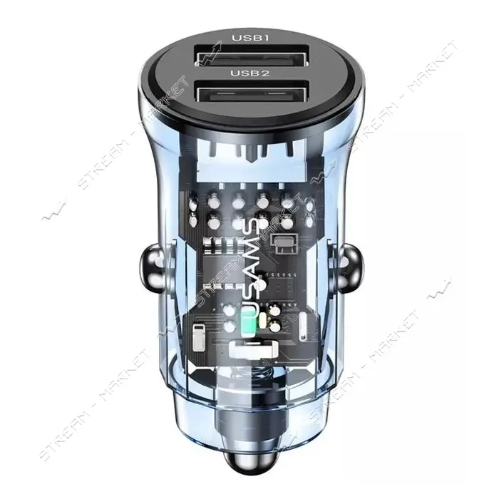 Автомобильное зарядное устройство Usams CC162 C31 15W 2USB синее
