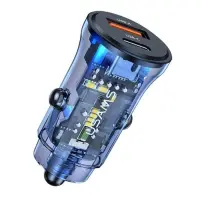 Автомобильное зарядное устройство Usams CC164 C32 30W 1USB-А плюс 1USB-С синее                      