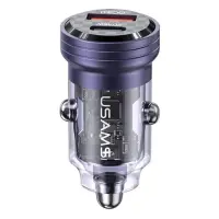 Автомобильное зарядное устройство Usams CC175 C35 45W 1USB-А плюс 1USB-С фиолетовое                 