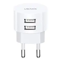 Сетевое зарядное устройство Usams CC080 T20 2.1A 2USB белое                                         
