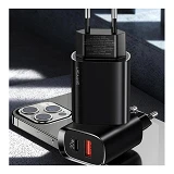 Сетевое зарядное устройство Usams CC121 T35 20W USB Type-C плюс USB Type-A черное