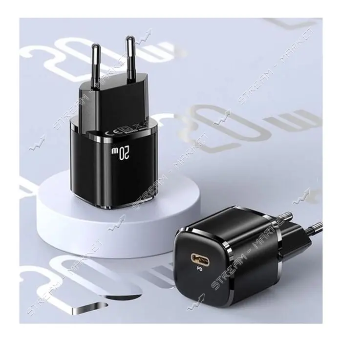 Сетевое зарядное устройство Usams CC121 T35 20W USB Type-C черное