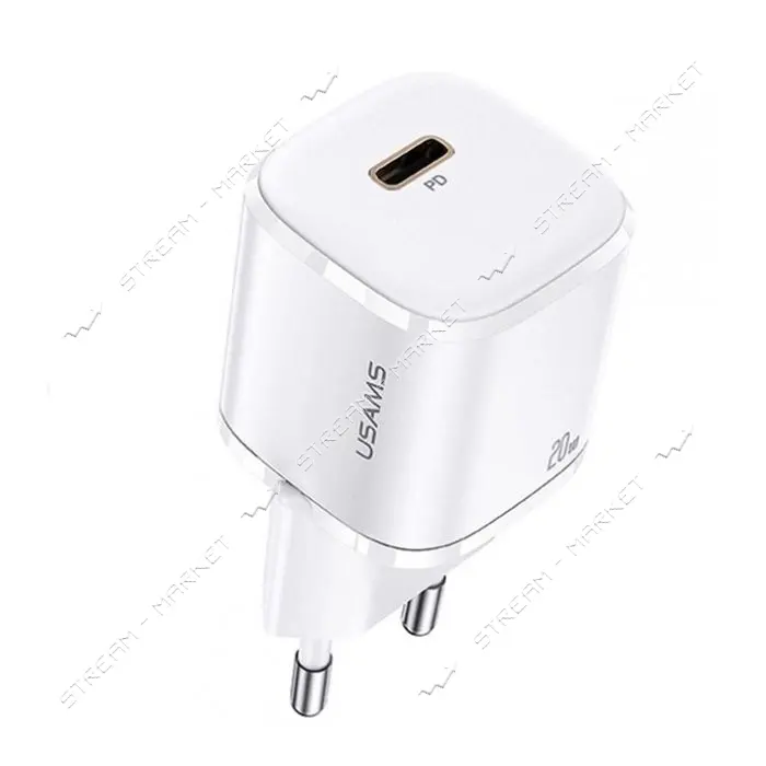Сетевое зарядное устройство Usams CC124 T36 20W USB Type-C белое