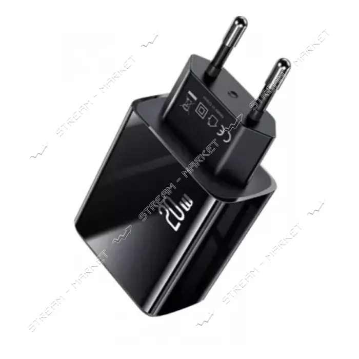 Сетевое зарядное устройство Usams CC133 T40 20W USB Type-A плюс USB Type-C черное