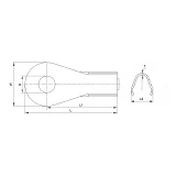 Клемма медная разрезная КМР 70/12 50-70мм/12.5мм