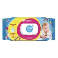 Влажные салфетки Aqua Baby chamomile с клапаном 120шт                                               