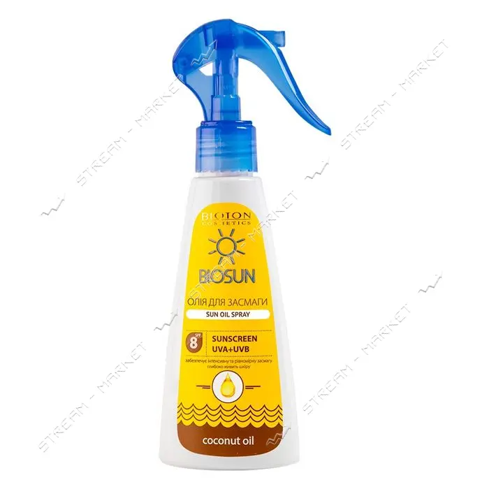 Масло для загара Bioton BioSun SPF 8 150мл                                                          