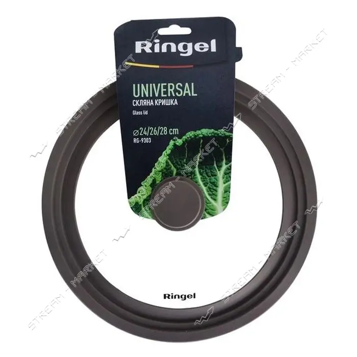 Крышка стеклянная Ringel RG-9303 универсальная d24/26/28см                                          