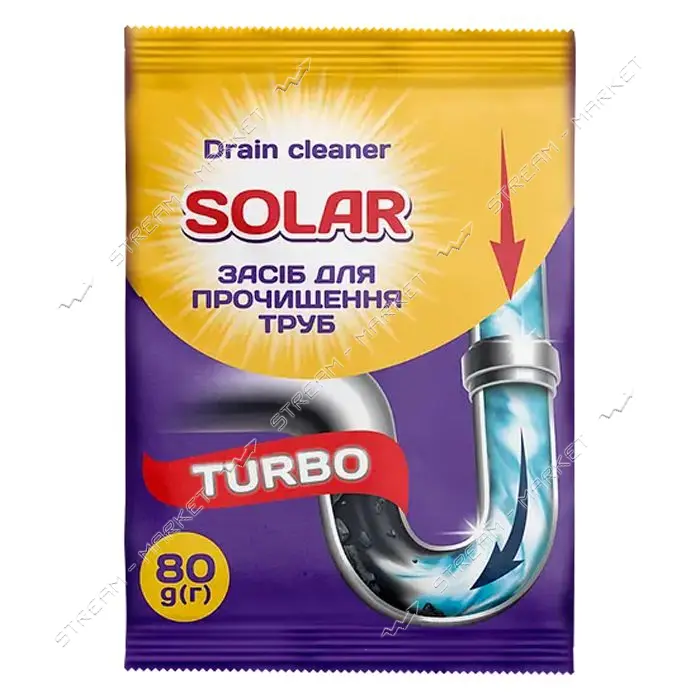 Средство для прочистки канализационных труб Solar 80г                                               