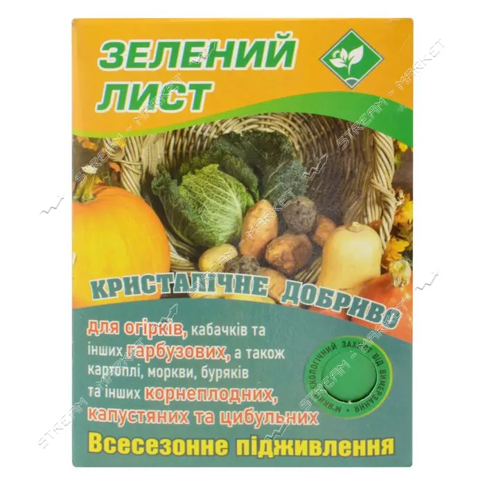 Удобрение кристаллическое Зеленый лист для огурцов кабачков тыквы 300г Краматорск                   