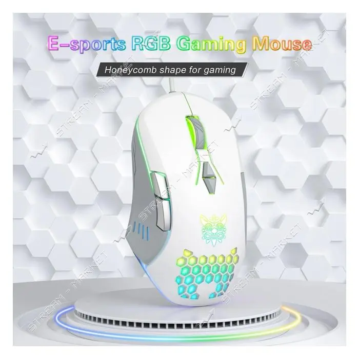 Компьютерная игровая мышь Onikuma CW902 белая                                                       