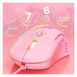 Компьютерная игровая мышь Onikuma CW902 розовая