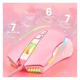 Компьютерная игровая мышь Onikuma CW905 розовая                                                     