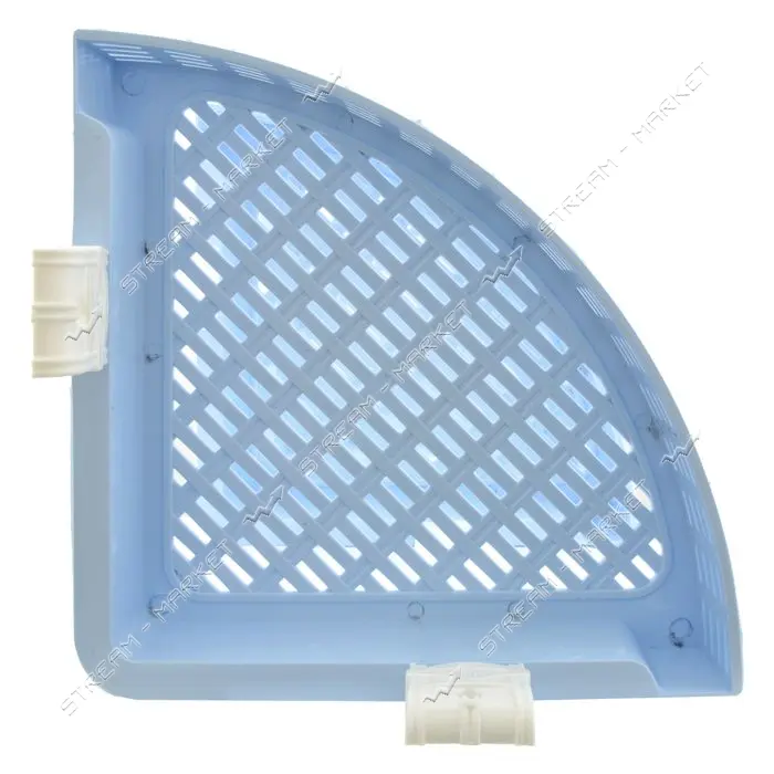 Угловая полка в ванную R-Plastic Ротанг пластиковая голубая Украина