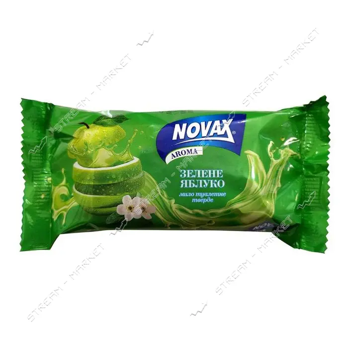 Мыло туалетное Novax Aroma зеленое яблоко 140г                                                      