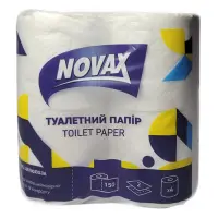 Туалетная бумага Novax целлюлозная 2 слоя 4 рулона                                                  