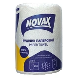 Полотенце бумажное Novax целлюлозное джамбо 350 листов 3-х слойное 1 рулон                          