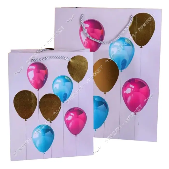 Пакет бумажный Воздушные шары-2 30х42см