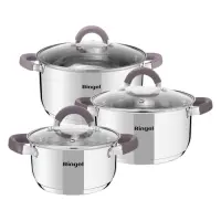 Набор посуды Ringel RG-6000 3 кастрюли плюс крышки                                                  