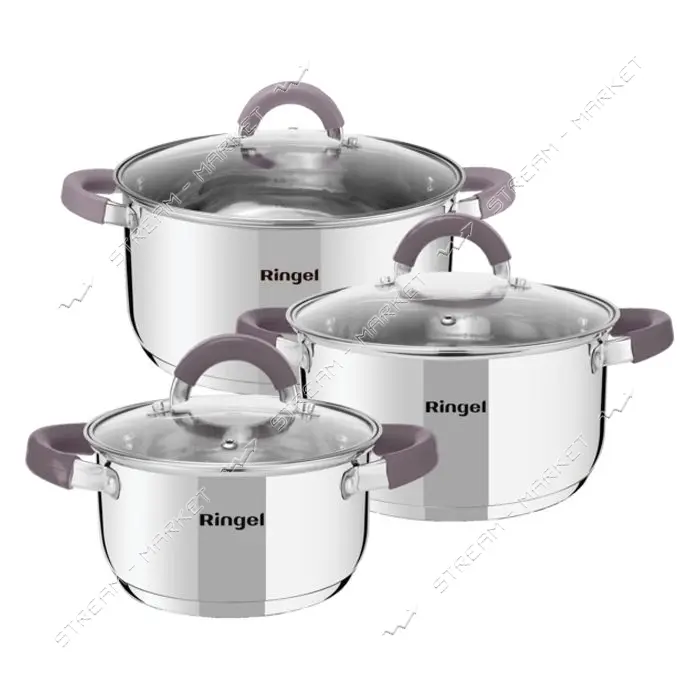 Набор посуды Ringel RG-6000 3 кастрюли плюс крышки