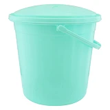 Ведро для пищевых продуктов R Plastic 10л с пластиковой ручкой и крышкой мятное                     