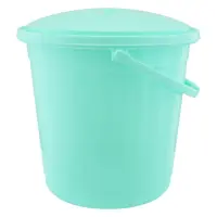 Ведро для пищевых продуктов R Plastic 10л с пластиковой ручкой и крышкой мятное                     