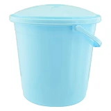 Ведро для пищевых продуктов R Plastic 10л с пластиковой ручкой и крышкой голубое