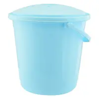 Ведро для пищевых продуктов R Plastic 10л с пластиковой ручкой и крышкой голубое                    