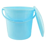Ведро для пищевых продуктов R Plastic 10л с пластиковой ручкой и крышкой голубое