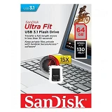 Флешка SanDisk Ultra Fit 64GB USB 3.1 черная