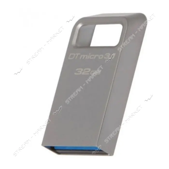 Флешка Kingston DTMicro 32GB USB 3.1 серая                                                          