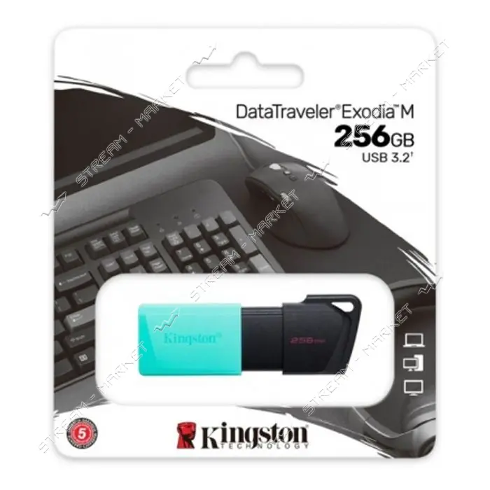 Флешка Kingston Exodia M 256GB USB 3.2 черная                                                       