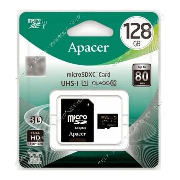 Карта памяти Apacer 128GB MicroSD Class 10                                                          