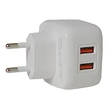 KONI strong сетевое зарядное устройство  KS74T, 2.4A, 2USB+USB charger for Type C,цвет белый        