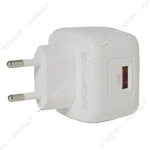 KONI strong сетевое зарядное устройство  KS71QL, 2.1A, 1USB+Charger lighting cable, цвет белый      