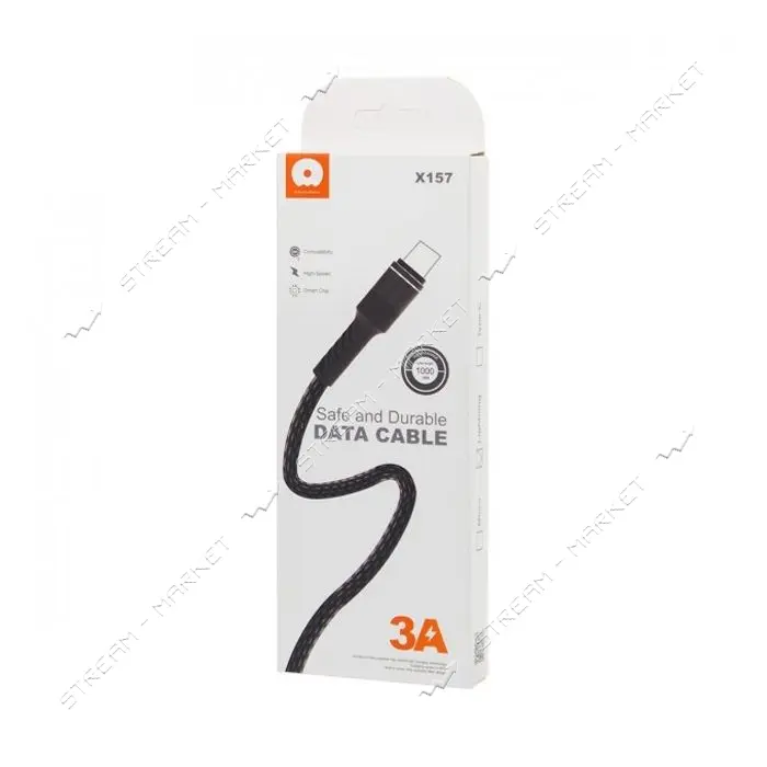 Кабель WUW X157 Micro USB 3А 1м черный