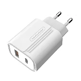 Сетевое зарядное устройство WUW C141 2.4A 1USB плюс PD белое