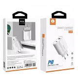 Сетевое зарядное устройство WUW C141 2.4A 1USB плюс PD белое