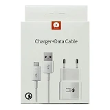 Сетевое зарядное устройство WUW T19 1USB плюс кабель Micro белое