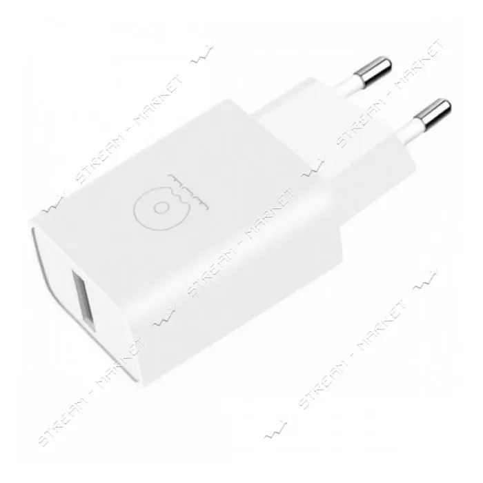Сетевое зарядное устройство WUW T27 1USB плюс кабель Micro белое                                    