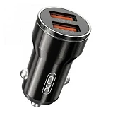 Автомобильное зарядное устройство XO CC48 2USB черное