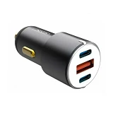 Автомобильное зарядное устройство XO CC45 1USB плюс 2PD черное                                      